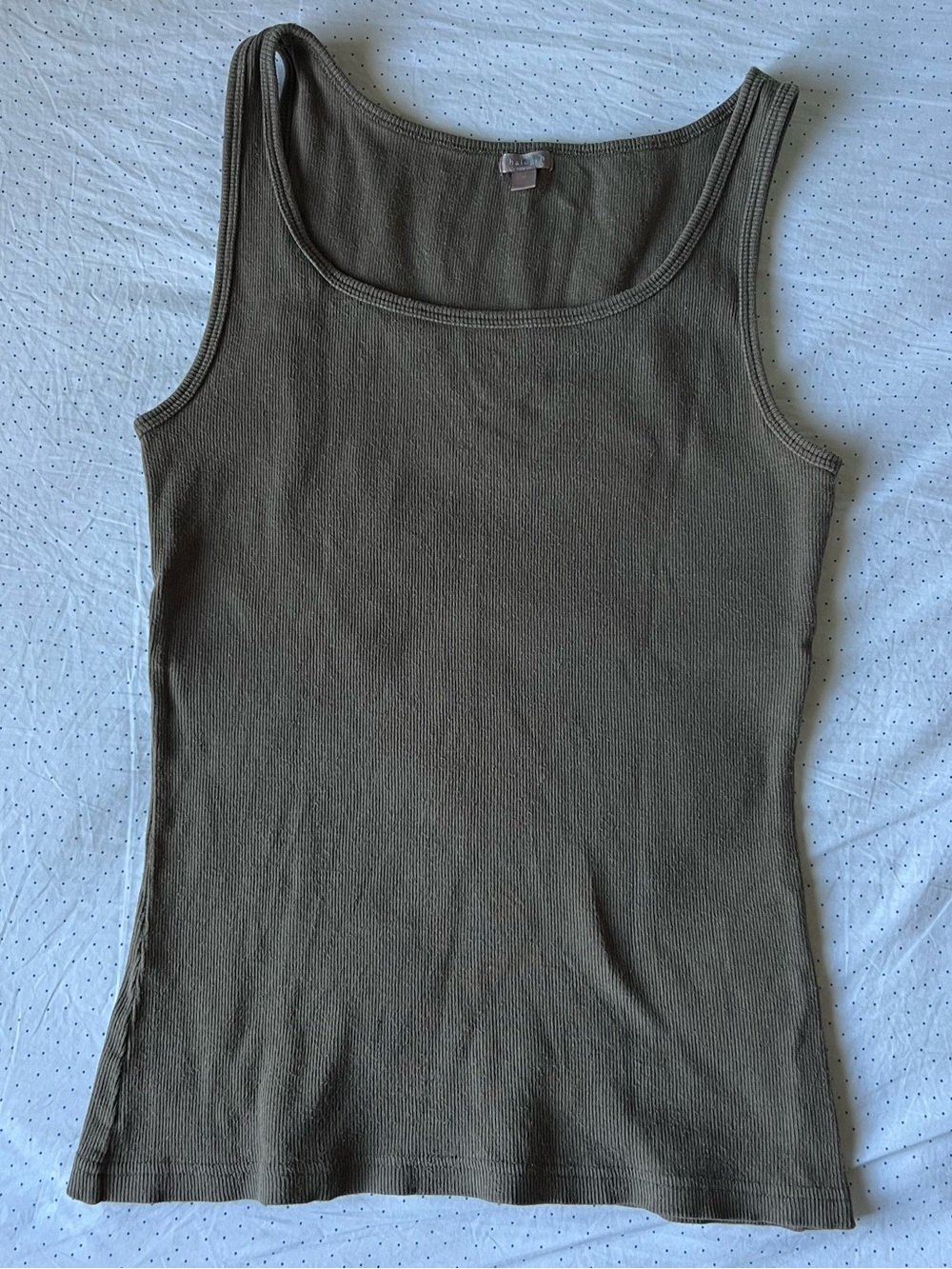 Halogen Olive Ribbed Scoop Neck Camisole
